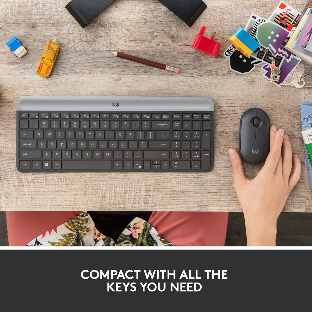 Logitech MK470 - Teclado [versión en inglés] y mouse inalámbricos d...
