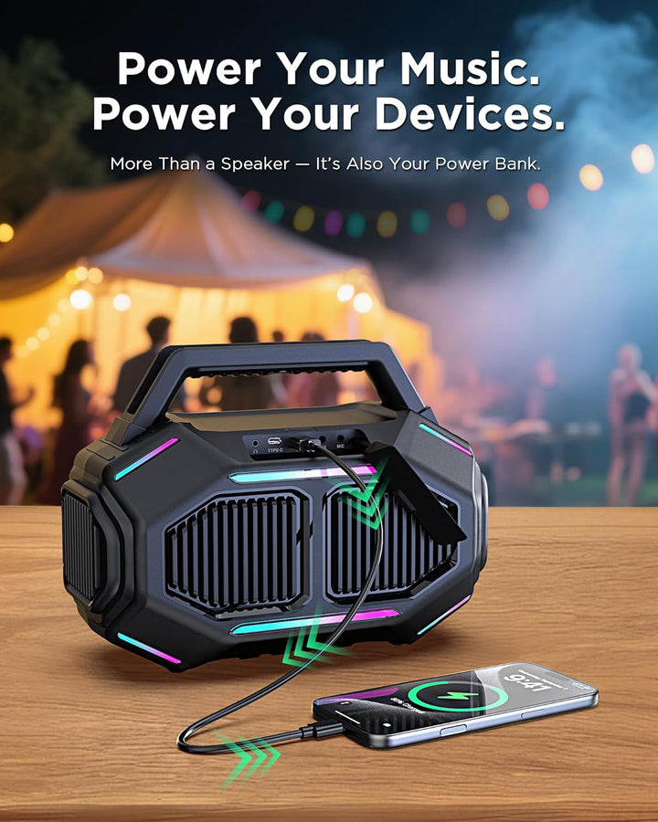 ShellHome Altavoces Bluetooth 6.0 al Aire Libre, Altavoz Fuerte de...