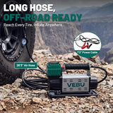 VEBU Compresor de aire de 12 V, inflador de neumáticos de 125 PSI c...