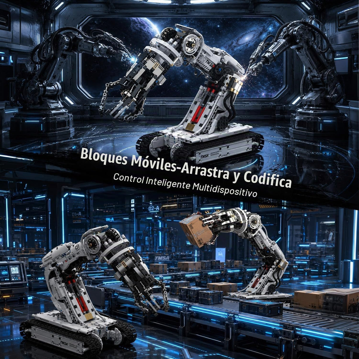 Gohero Kit de brazo de robot con seguimiento técnico 1468PCS STEM Control