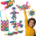 Clixo Rainbow Pack, juguetes magnéticos flexibles para construir para niños (42 Pc, 4+)