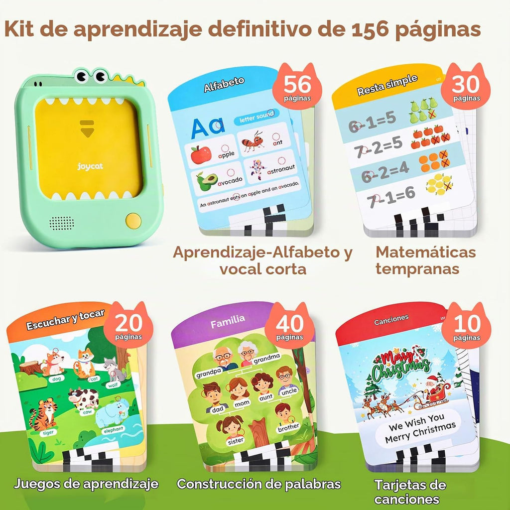 JoyCat Tableta de aprendizaje para niños, aprender a leer 156 páginas