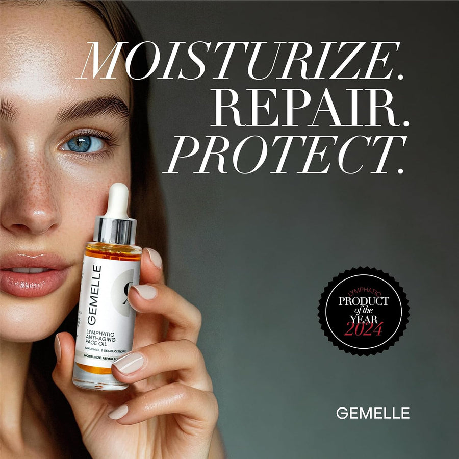 GEMELLE Aceite Facial Anti-Envejecimiento Linfático | Ganador de 10...
