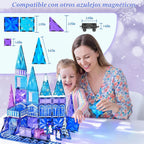 Princess Castle - Azulejos magnéticos para niños de 4 a 8 años con juego de