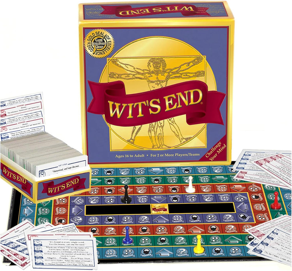 Wit's End — Smart, Mind-Bending Trivia & Brain Teaser Game ese Will Challenge tu Wits & Knowledge — Adult & Family Night Fun