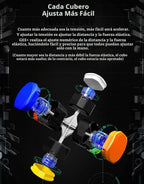 CuberShop GAN 356 M 3x3 Cubo magnético de velocidad lite, Gans 3X3 cubo magnético sin calcomanías, rendimiento suave y rápido de 3 por 3 lite insignia, GAN 356M cubo de rompecabezas de juguete de