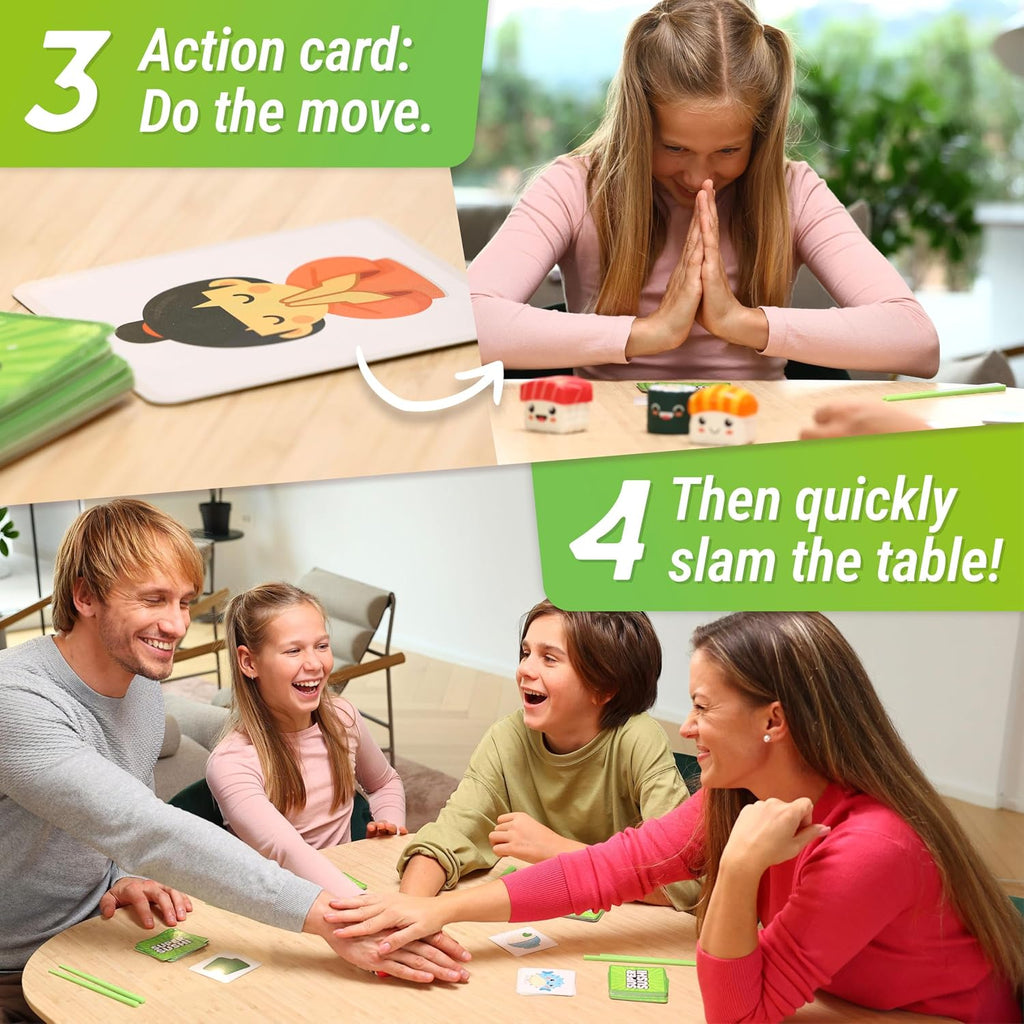 Super Sushi - Juego de cartas para familia divertida - Party Game para niños, adolescentes y adultos