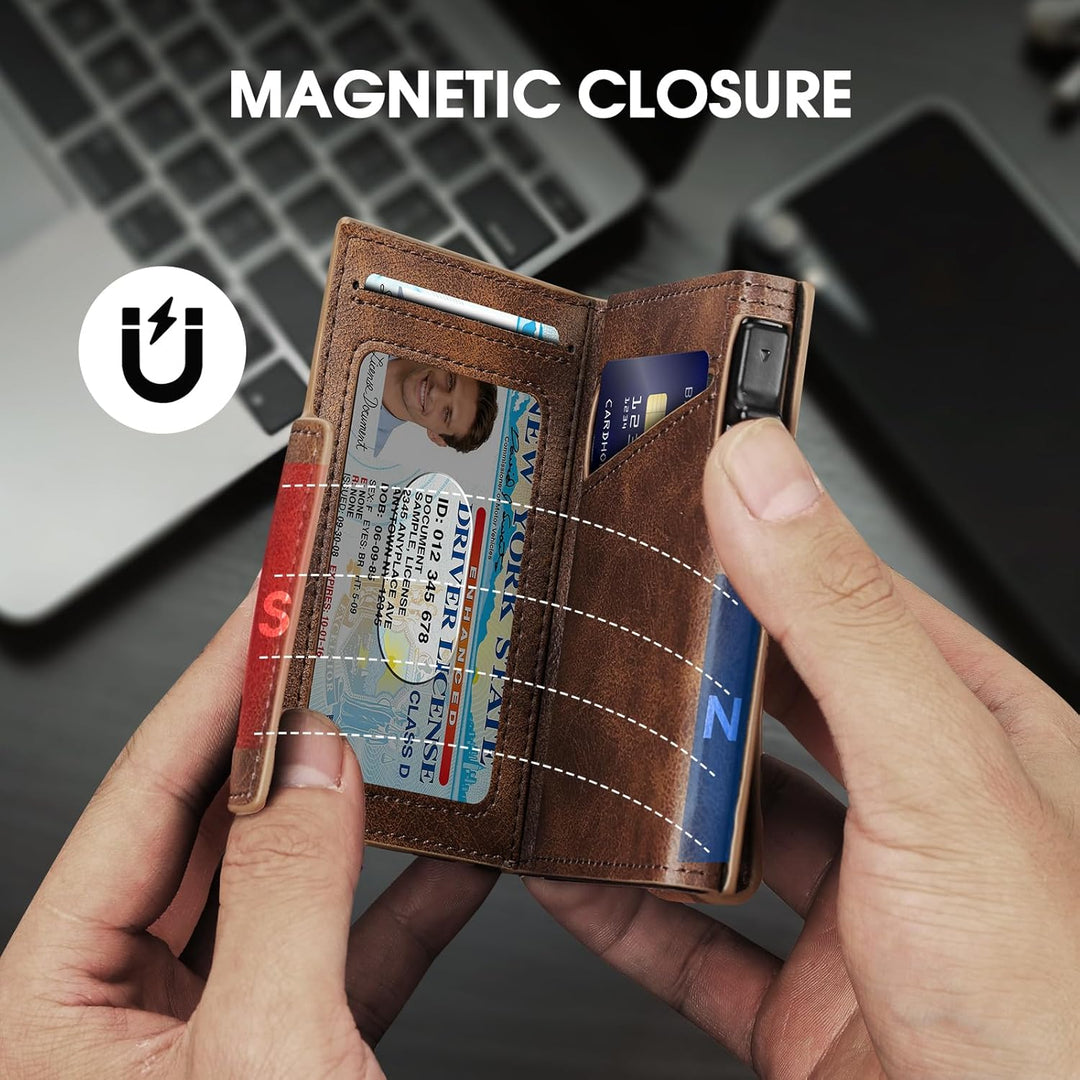 GAOCHALE Cartera para hombre Samsung Smarttag2 con clip para dinero...