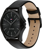 Tommy Hilfiger Hombre Reloj de cuarzo de 3 manecillas – Caja de 42mm, correa de cuero, 3 ATM de resistencia al agua, reloj moderno para uso diario, regalo para él