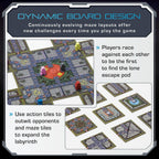 Juego de mesa sin escape, juego de mesa de estrategia para adultos, familia, fiesta, juego de laberinto de traidor de sabotaje espacial estratégico único con azulejos, diversión para niños, adolescentes, adultos, de 2 a 8 jugadores