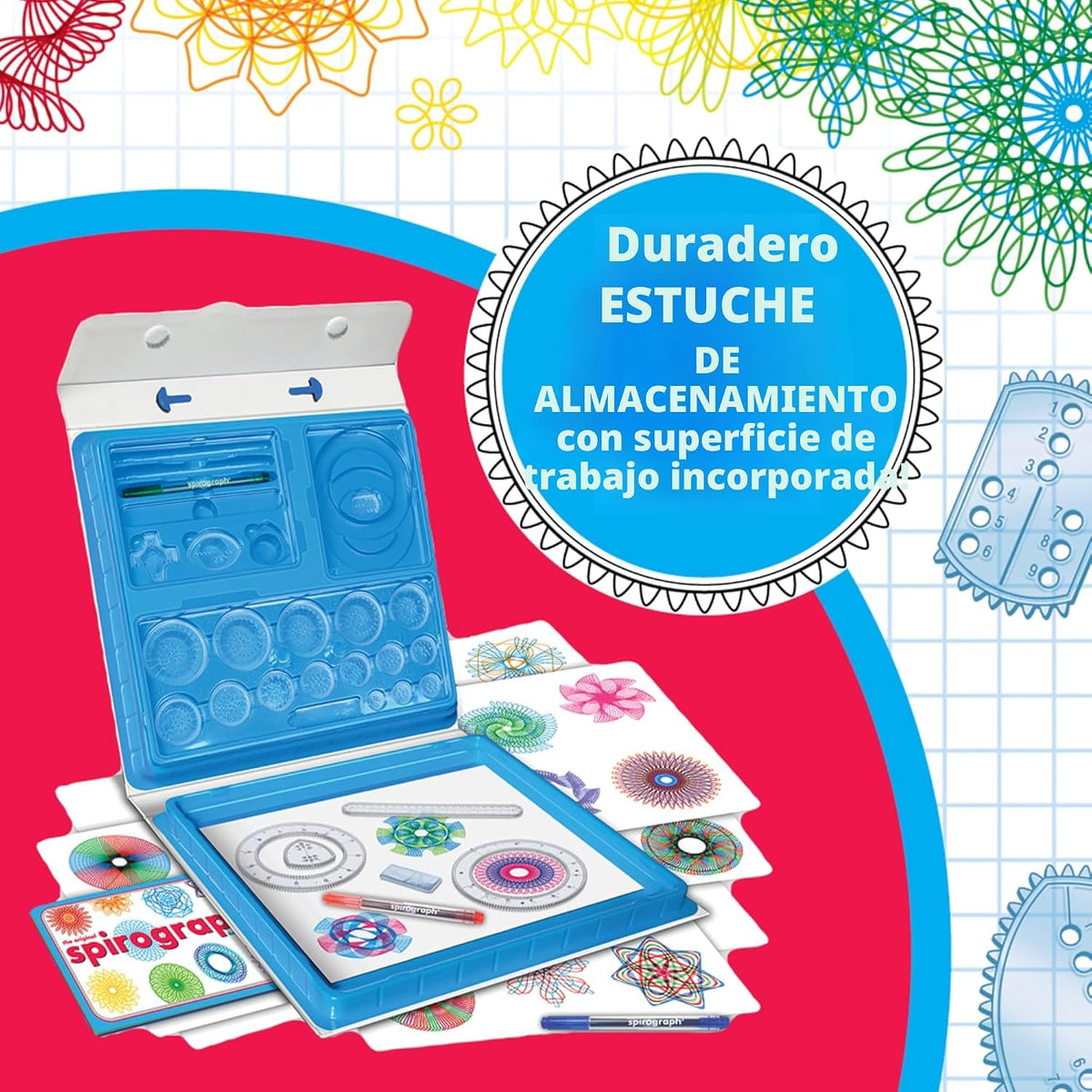 Spirograph — Set Deluxe — Kit de Dibujo de Arte en Espiral — La Forma Clásica de Hacer Innumerables Diseños Asombrosos — Para Niños de 8 Años en Adelante