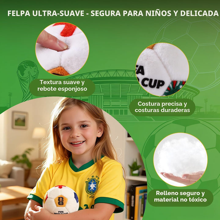 MESUCA FIFA World Cup 2026 - Pelota de fútbol de felpa para niños,...