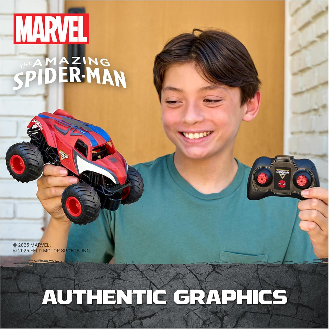 Monster Jam, Marvel The Amazing Spider-Man RC Monster Truck, 1:24 S...