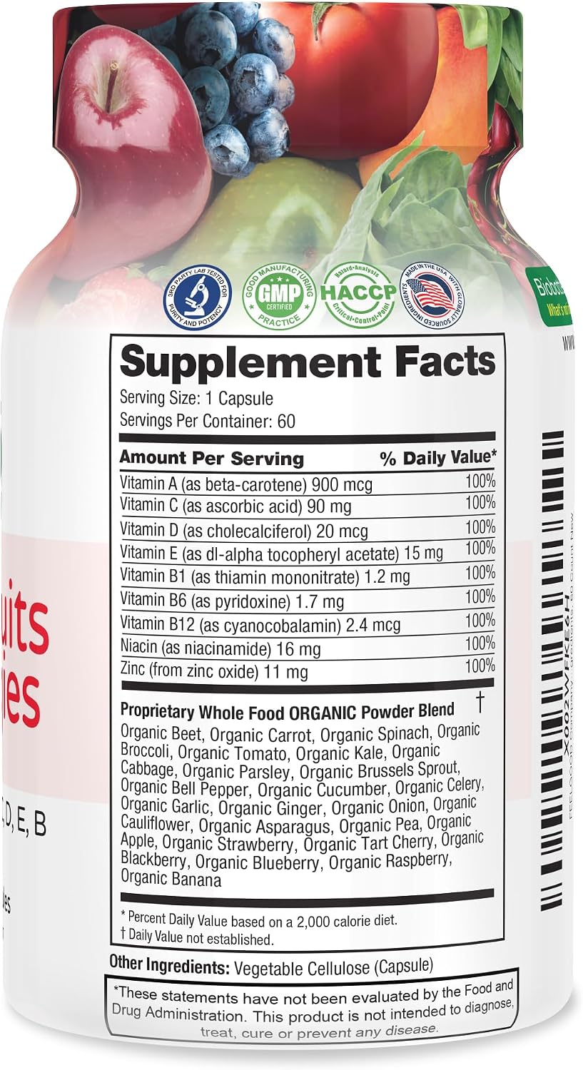 FeelGood Superfoods Vita Fruit and Veggies Cápsulas \u2013 25 ingre...