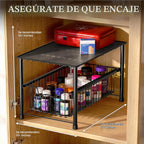 Simple Houseware Cesta deslizante apilable con cable para debajo del