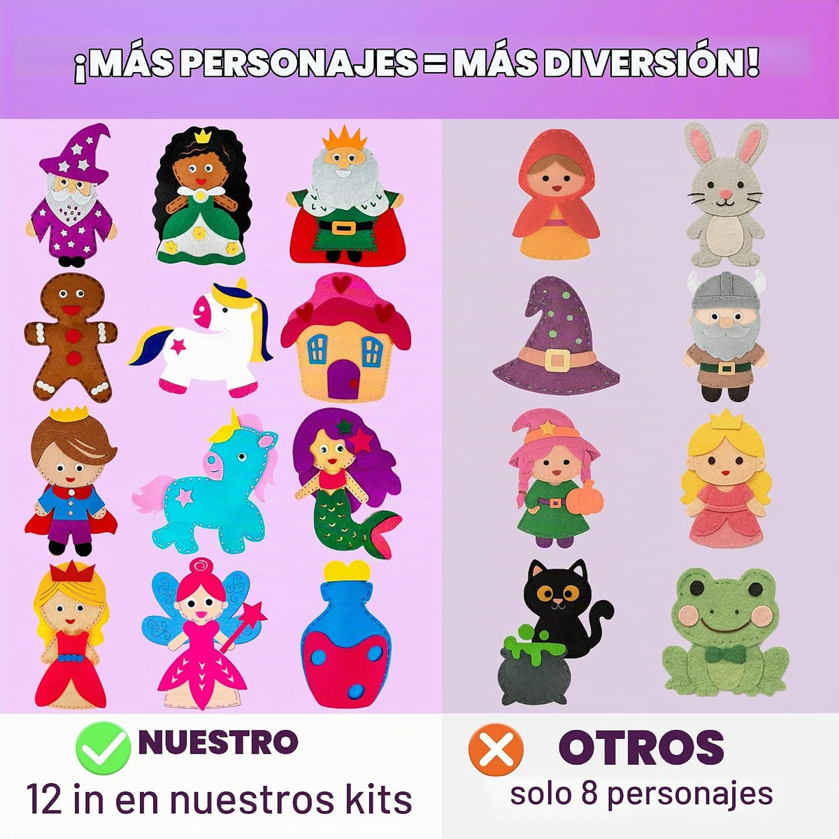 Kits de costura para niños de 5 a 8 a 12 años, kit de costura para