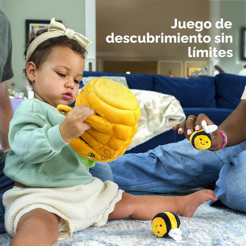 JoyCat Juguetes para bebé 6-12 meses, juguete de colmena con 5 abejas sensoriales, regalo para bebé
