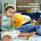 JoyCat Juguetes para bebé 6-12 meses, juguete de colmena con 5 abejas sensoriales, regalo para bebé