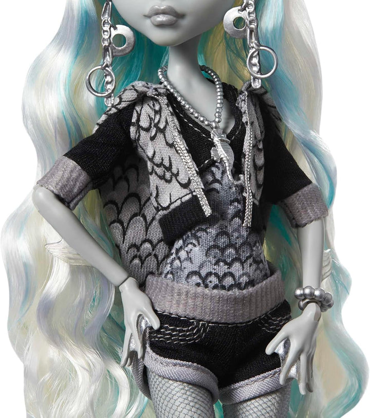 Muñeca Monster High, Lagoona Blue en Blanco y Negro, Reel Drama Col...
