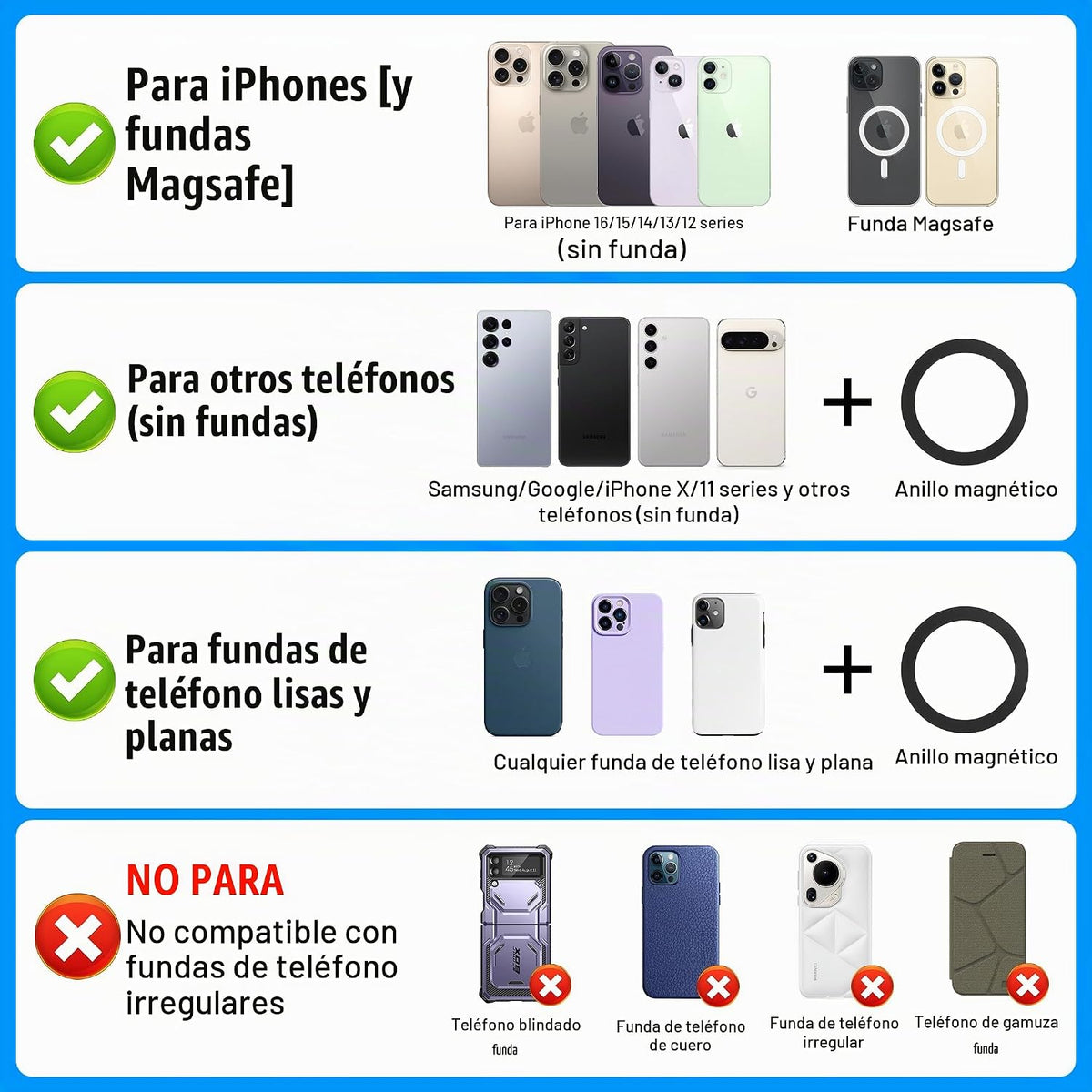 Soporte de trípode para automóvil, soporte magnético para teléfono
