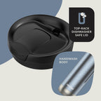 Contigo Superior 2.0 Tapa para Vaso de Viaje de Acero Inoxidable, Dark Ice, 20oz