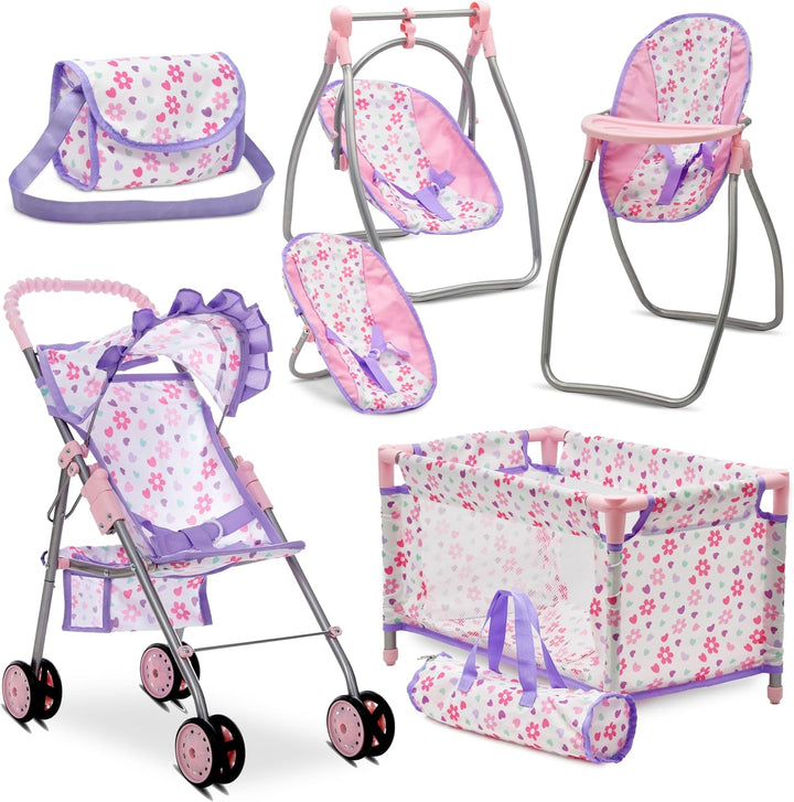 Juego de cama y columpio para bebé, accesorios para muñecas, juego...