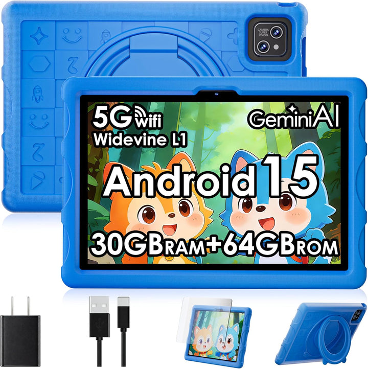 Tablet Android 15 2026, tableta de 10.1 pulgadas con funda a prueba...