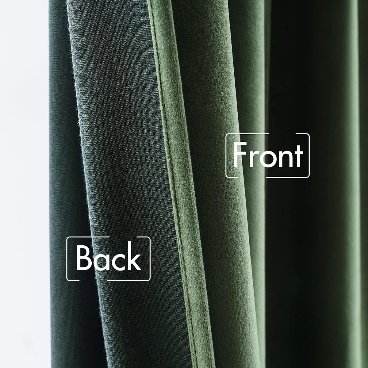 MIULEE Cortinas de terciopelo verde oliva de 96 pulgadas 2 paneles - Plisadas con pinza, lujosas cortinas opacas para oscurecer la habitación, cortinas de ventana para dormitorio y sala de estar