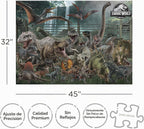 AQUARIUS Jurassic World - Rompecabezas de 3000 piezas con tabla de tallas de dinosaurios