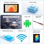 VASOUN Tablet Android 14 de 7 pulgadas, 8 GB de RAM (3 GB+5 GB expandir) 64 GB ROM