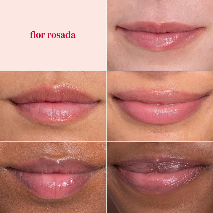 Burts Bees Bálsamo Labial Tintado Flor Rosa; 8 Horas de Humedad; Pr...