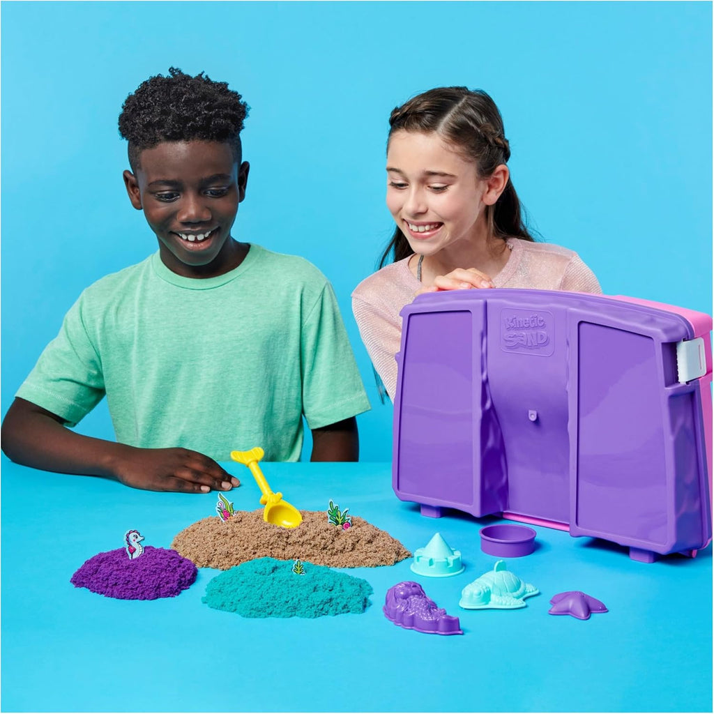 Kinetic Sand Juego de palacio de sirena, juguetes sensoriales de arena