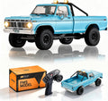 FMS FCX18 II Ford F-100 1/18 RC Crawler, RTR Camión RC Hobbygrade 4x4 Offroad Mini Rock Crawler con transmisión de 2 velocidades, engranajes de metal, luces LED para adultos y
