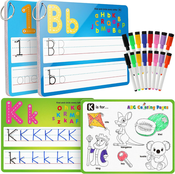 Coogam Tarjetas de práctica de escritura y dibujo, 36 piezas, Alfab...