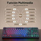 CHONCHOW TKL - Combo de teclado y mouse para juegos, juego RGB con cable