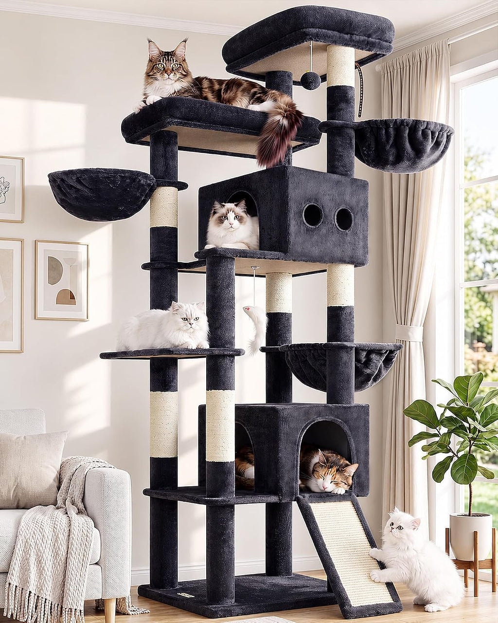Globlazer Árbol para gatos Maine Coon extragrande de 83 pulgadas, F83J
