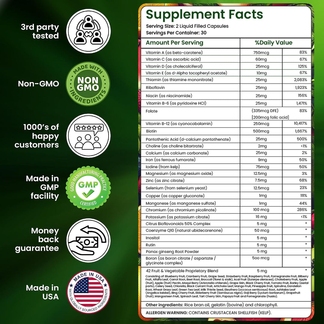 AAMATEC LIFE Cápsulas multivitamínicas\/minerales con zinc y mezcla...