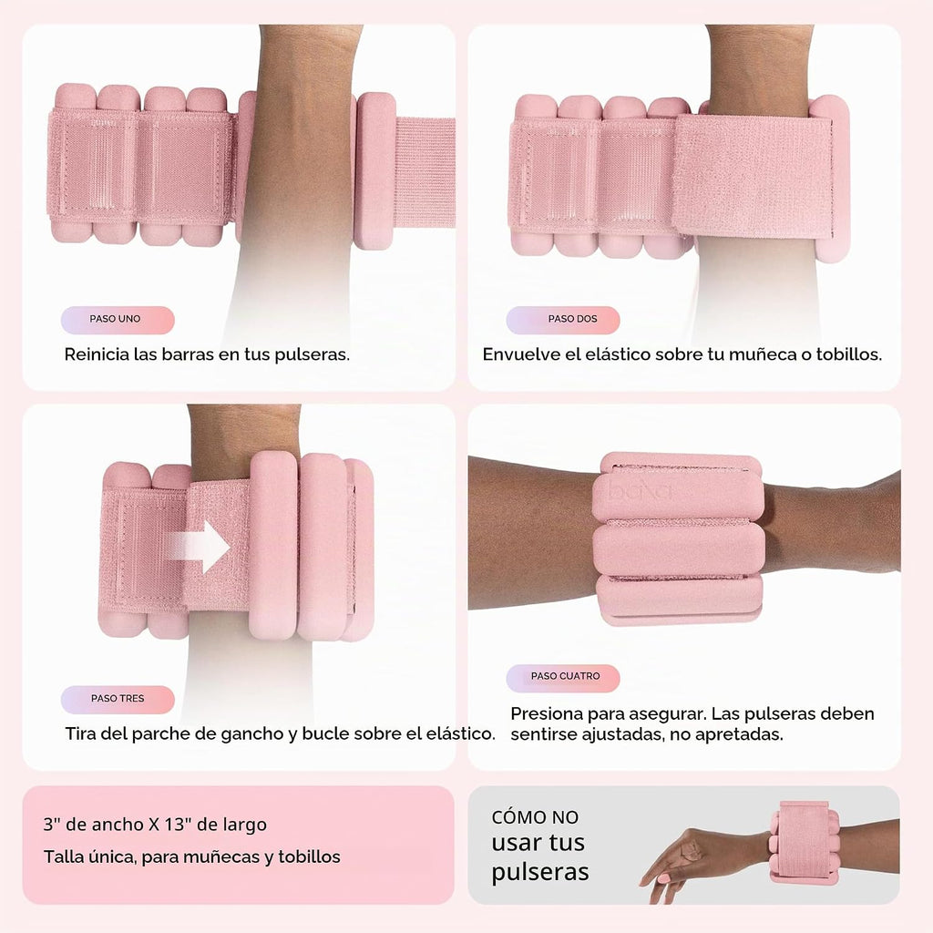 Bala Brazaletes para muñeca y tobillo para mujeres y hombres