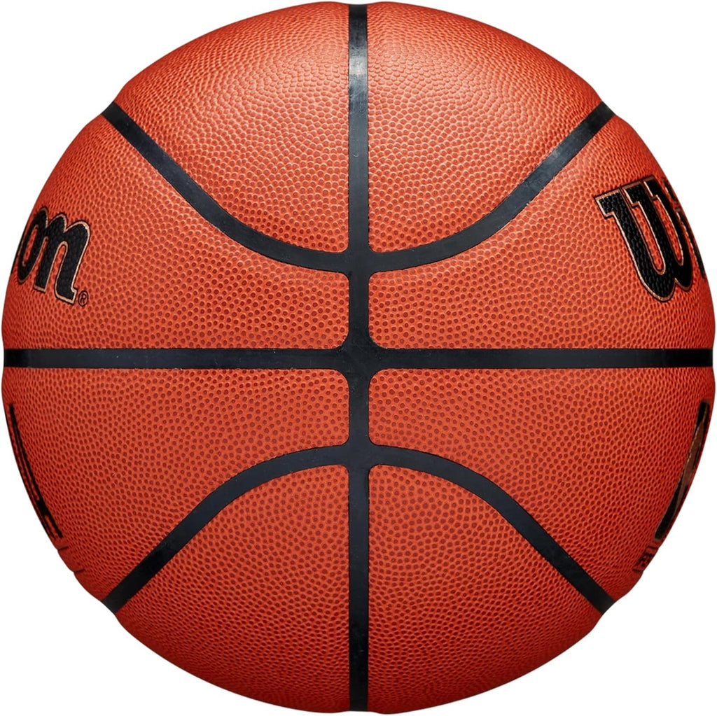 WILSON NBA Forge - Balón de baloncesto para interiores y exteriores, marrón, tamaño 7 - 29.5 pulgadas