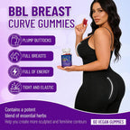 BBL - Gomitas curvadas para el pecho, 60 unidades, Sabor natural