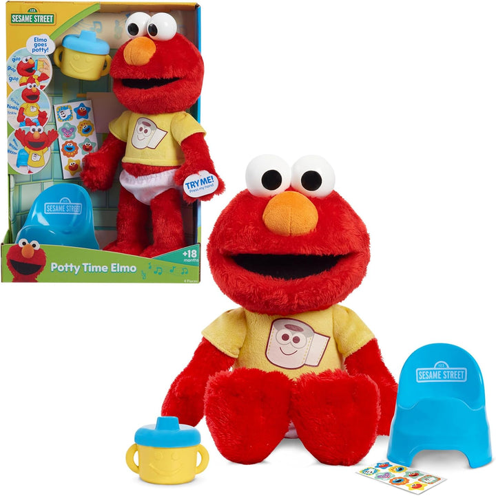 SESAME STREET Potty Time Elmo - Peluche sostenible de 12 pulgadas,...