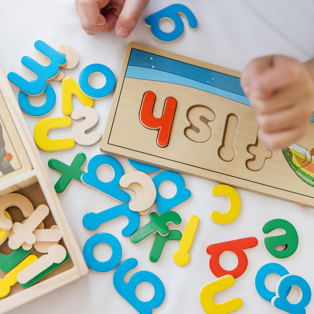 Melissa & Doug See & Spell - Juguete educativo de madera, Versión estándar