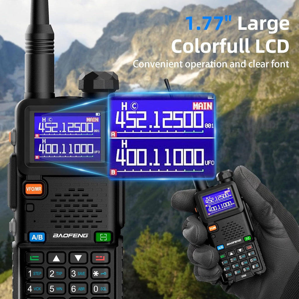 Radio Baofeng UV-5RM Walkie Talkie Ham Radio Portátil UV5R de Largo Alcance