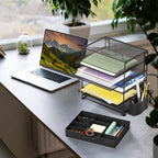 Simple Houseware Organizador de archivos de escritorio de 5 niveles con
