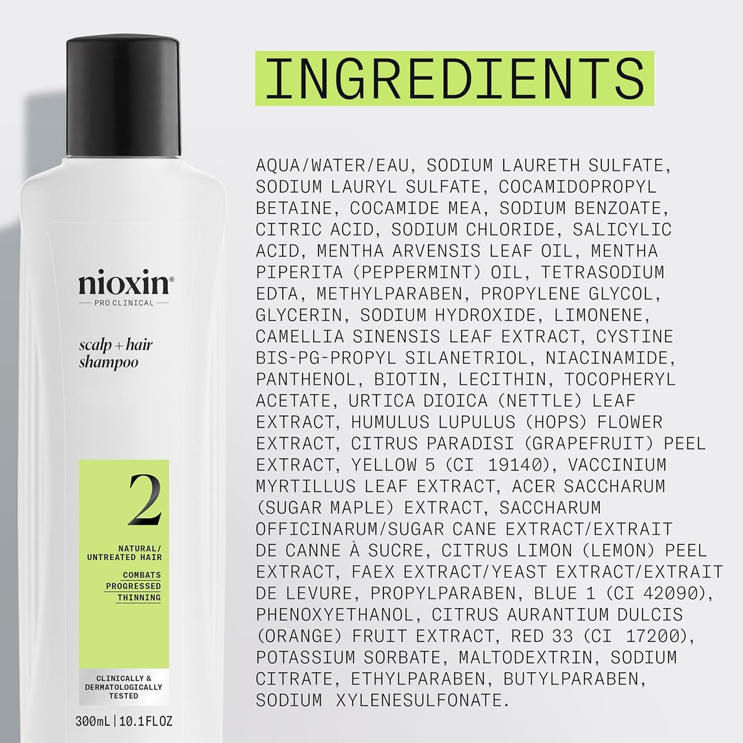 Nioxin System 2 Scalp + Hair Thickening Shampoo for Natural Hair wi...
