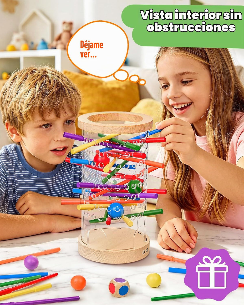 Juegos de mesa de madera para niños de 3 a 8 años, juguetes Montessori para