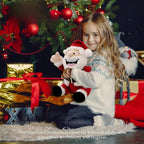 4E's Novelty Peluche de Papá Noel animado, hace un sonido de gas, oso de Navidad parlante, juguetes de peluche para niños de 8 pulgadas, divertidos animales de peluche de Navidad, regalos de broma para niños, niñas, adolescentes, regalo de elefante blanco