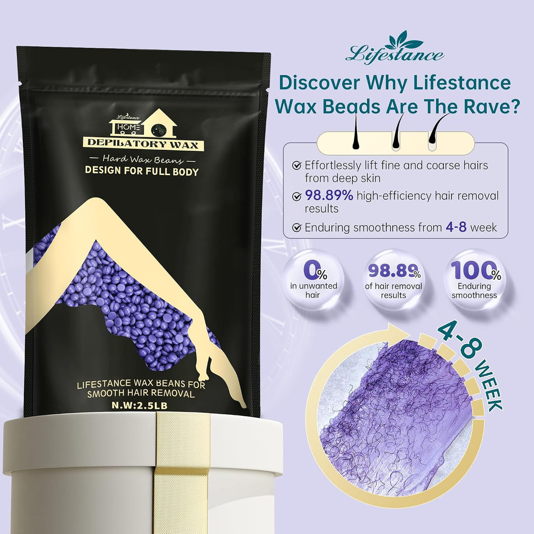 Lifestance - Kit de perlas de cera de 2.5 libras, perlas de cera du...
