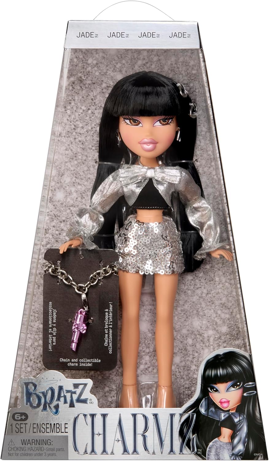 Bratz Charmz Jade Muñeca de moda con pulsera de encantos coleccionable