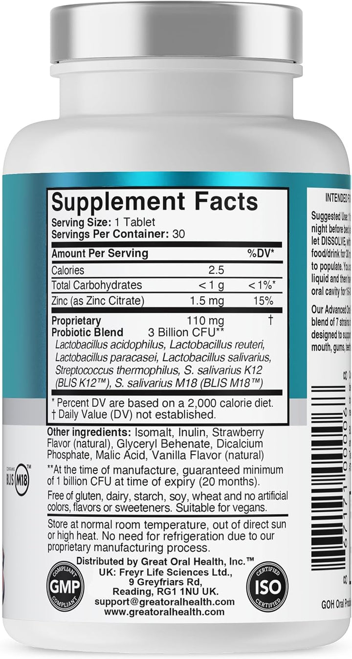 Probióticos orales para el tratamiento del mal aliento bucal para a...